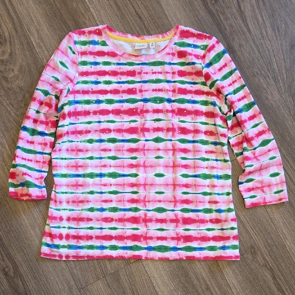 Rafaella Vibrant Striped Long Sleeve Tee